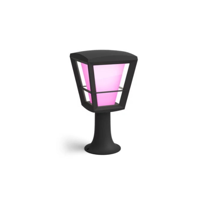 Philips Hue Econic Pedestal Light Black |Smart RGBW |15W Outdoor Bollard